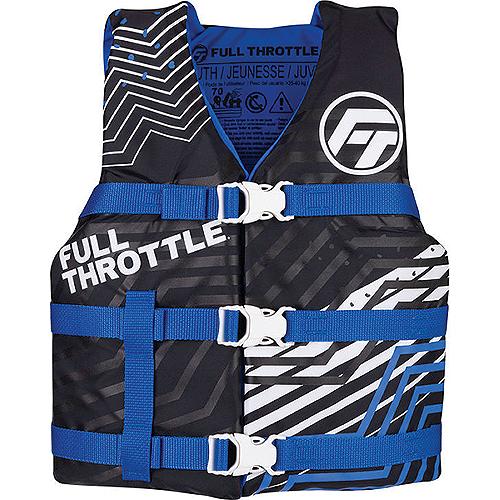 Full Throttle 11220050000222 Nylon Life Vest, Youth, Blue - 11220050000222 - 116-11220050000222 Superseded By: 116-11220050000226F1