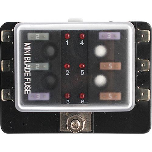 Cole Hersee 880025Bp Sd Mini Fuse Block, 6-Gang - 880025-Bp - 12-880025Bpf1