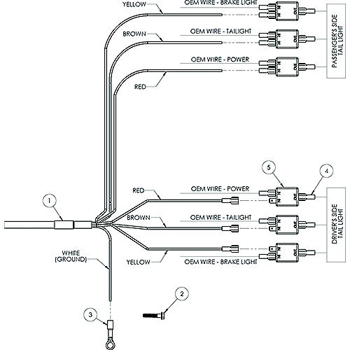 Blue Ox® Bx88442 Progressive Lit Vehicle Tail Light Wiring Kit - Bx88442 - 123-Bx88442F1