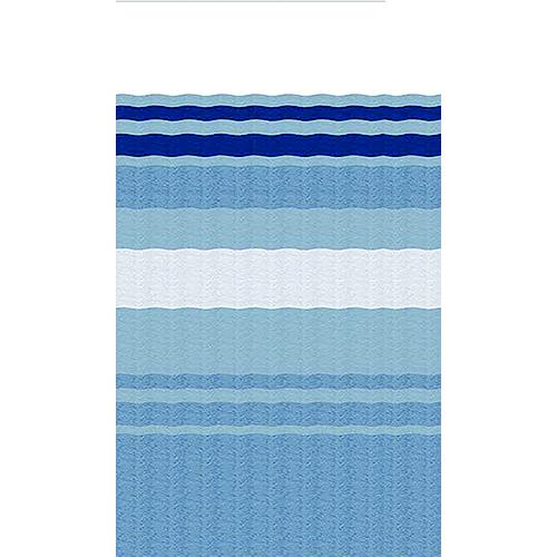 Carefree Ju168E00 1-Piece Standard Vinyl Awning Replacement Fabric, 16', Ocean Blue Fade On Both Sides, White Weatherguard - Ju168E00 - 13-Ju168E00F1