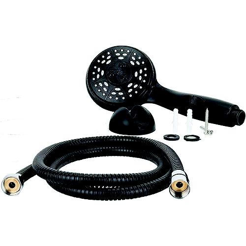 Camco 43744 Premium Rv/Marine Shower Head & Hose Kit, Black - 43744 - 17-43744F1
