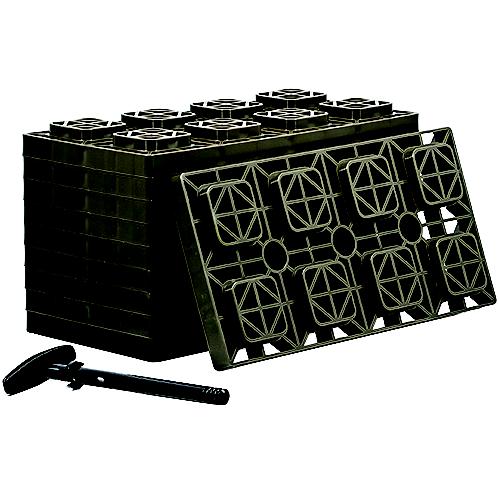 Camco 44525 Fasten 4 X 2 Leveling Blocks, Brown, 10/Pk - 44525 - 17-44525F1