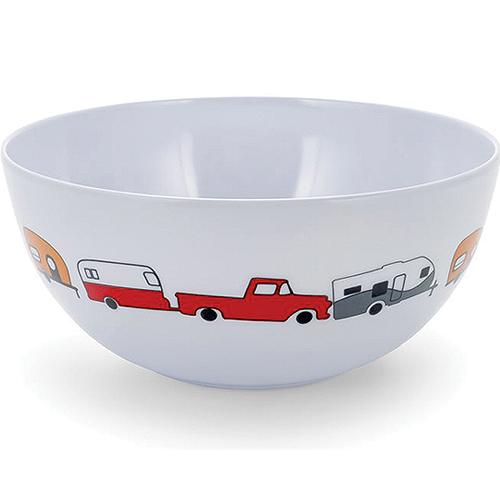 Camco 53222 Melamine Dishware, Multi-Color Rv & Truck Pattern, 6