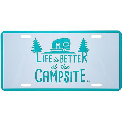 Camco 53251 Decorative Rv Themed License Plate, Teal/White, Camper - 53251 - 17-53251F1