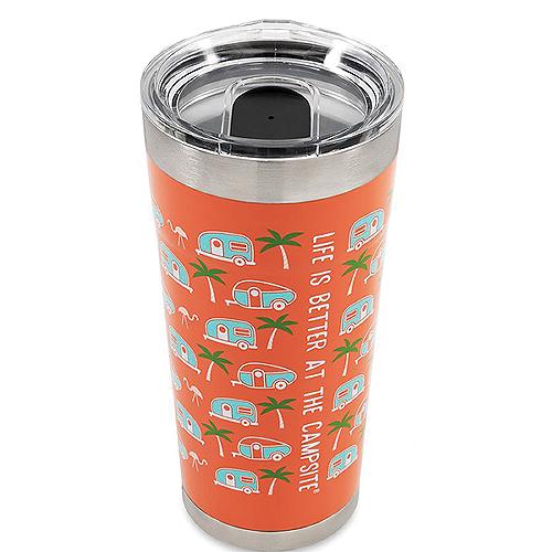 Camco 53322 Palm Trees / Rvs Tumbler, 20 Oz., Orange - 53322 - 17-53322F1