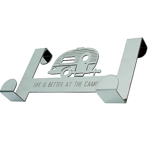 Camco 53381 2-Hook Over The Door Towel Hanger - 53381 - 17-53381F1