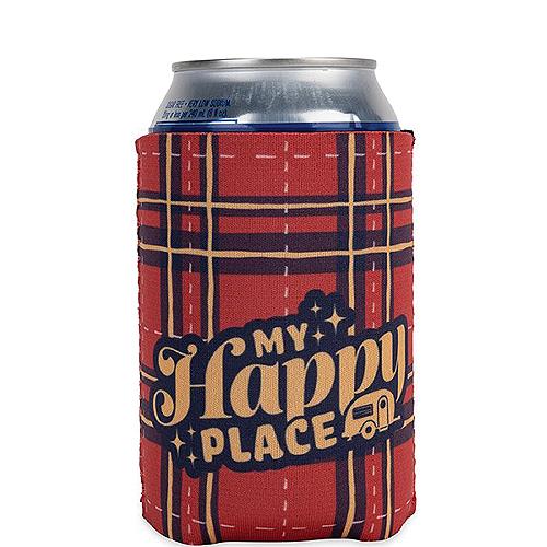 Camco 53479 Life Is Better At The Campsite Can Holder, Red Plaid, Happy Place - 53479 - 17-53479F1