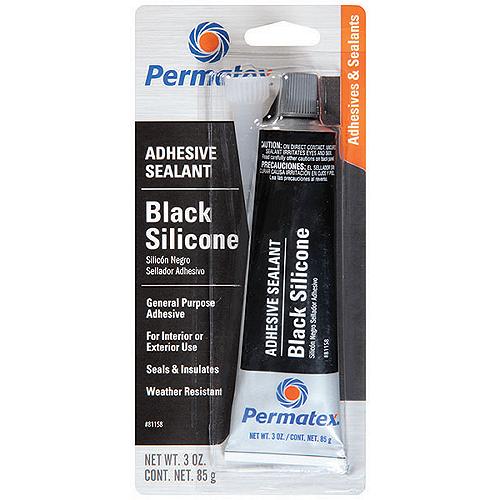 Permatex 81158 Black Silicone Adhesive Sealant, 3 Oz. - 81158 - 180-81158F1