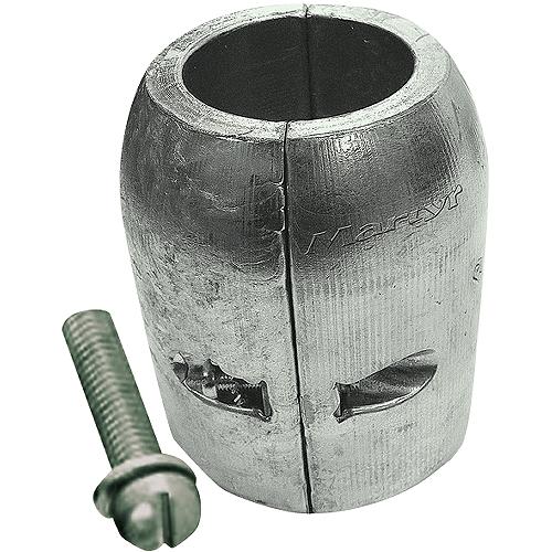 Clamp Shaft Aluminum Anode With Slotted Screw, 7/8