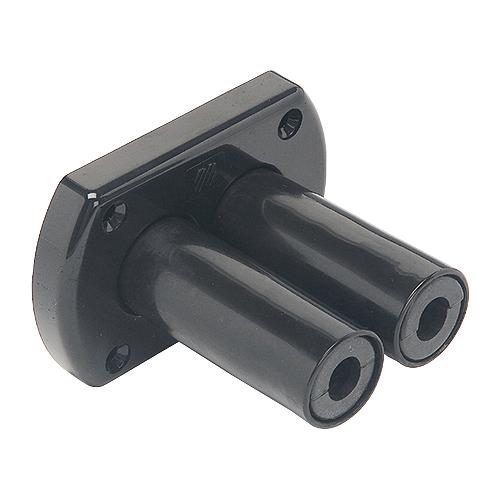 Hydraulic Dual Hose Bulkhead Fitting, Black - R8B - 216-R8Bf1