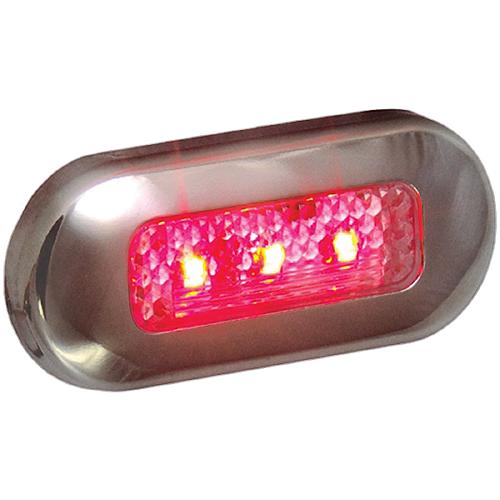 T-H Marine Led Oblong Courtesy Light With Stainless Steel Bezel - Led51824Dp - 232-Led51824Dpf1