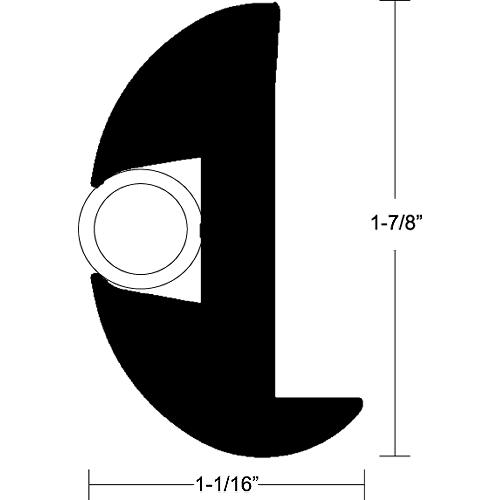 Flex Vinyl Rub Rail Kit 70' Black - V11-2423Bbk70-2 - 236-V112423Bbk702F1