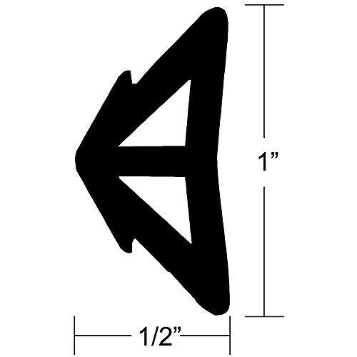 Taco V120338Bka701 Flexible Vinyl Insert, 70' Black - V12-0338Bka70-1 - 236-V120338Bka701F1