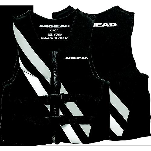 Airhead 1007503Bbk Orca Neolite Kwik-Dry Life Vest, Youth, Black/White - 10075-03-B-Bk - 253-1007503Bbkf1