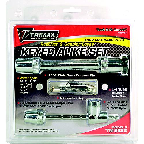 Trimax Tm5123 Keyed Alike Receiver & Universal Coupler Lock Set - Tm5123 - 255-Tm5123F1