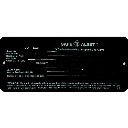 Mti Industries 35742Bl 12V 35 Series Safe-T-Alert Flush Mount Rv Dual Carbon Monoxide/Propane Alarm, Black - 35-742-Bl - 270-35742Blf1