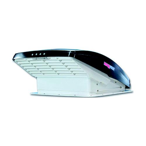 Maxxfan Deluxe 0006401K Smoke Rv 4-Speed Fan W/Manual Opening & Rain Shield - 00-06401K - 278-0006401Kf1
