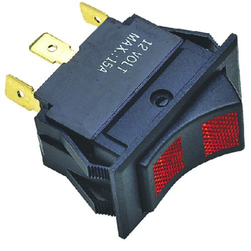 Rocker Switch On (Red)/Off/On (Red) - 3023 - 590-3023F1