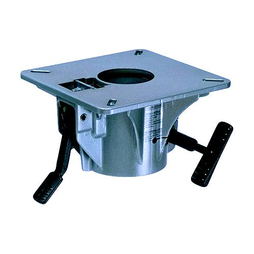 Garelick Eez-In 99036 360 Degree Positive Lock Swivel Spider Mount, Smooth Stanchion, Silver Powder Coat Finish - 99036 - 3-99036F1