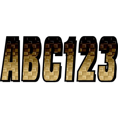 Hardline Series 300 Registration Kit, Carbon Fiber With Block Font And Top To Bottom Color Gradations (Includes 4 Sets Of 3
