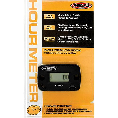Hardline Hr80632 Hourmeter Any Gas Engine, 2-1/8