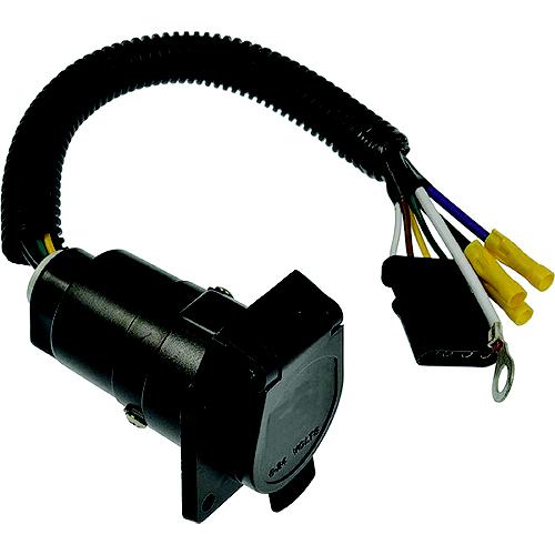 Pollak 4Wf-600V 4-Way Flat To 7-Blade Rv Type Adapter W/ Leads - 4Wf-600V - 329-4Wf600Vf1