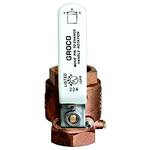 Groco Ibv2000 Bronze Full-Flow In-Line Ball Valve - Ibv-2000 - 34-Ibv2000F1