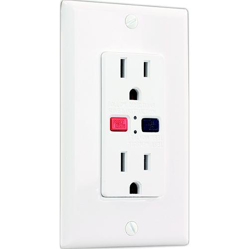 Jr Products Gfci Electrical Outlet, White - 15005 - 342-15005F1