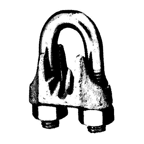 Wire Rope Clip, Galvanized - 231855 - 343-231855F1
