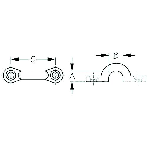 Sea-Dog 0812711 Pad Eye, A: 3/8