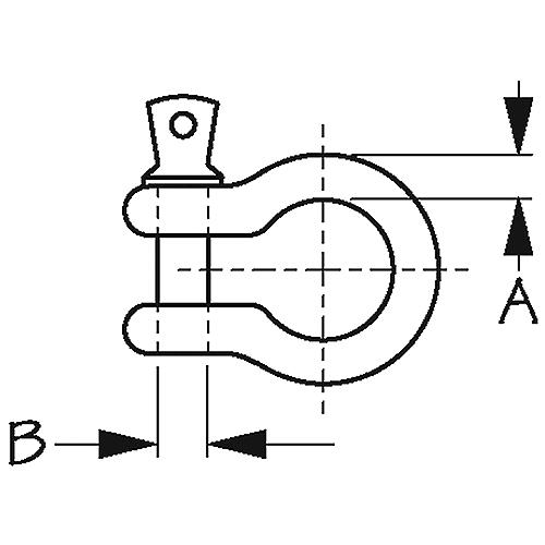 Galvanized Anchor Shackle-5/16 - 147808 - 354-147808F1