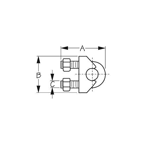 Sea-Dog 1591061 Wire Rope Clamp, 1/4