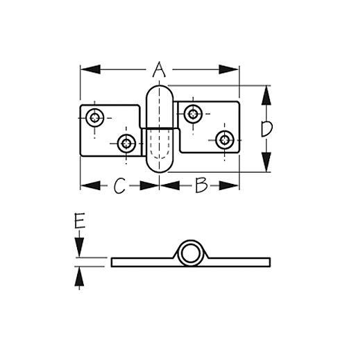 Hinge Separating - Left 1Pr/Cd - 204278-1 - 354-2042781F1