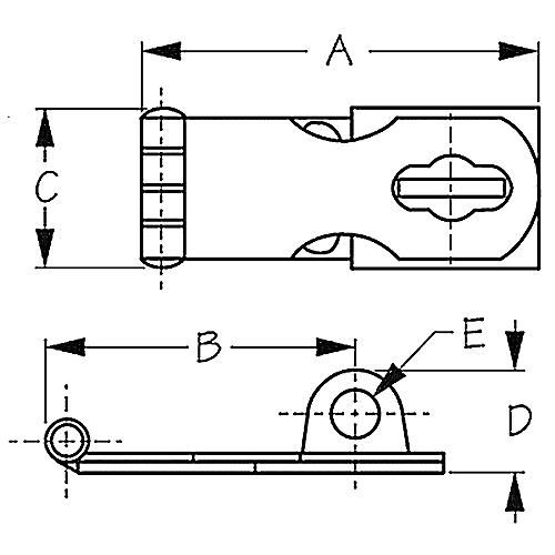 Swivel Hasp - 221130-1 - 354-2211301F1
