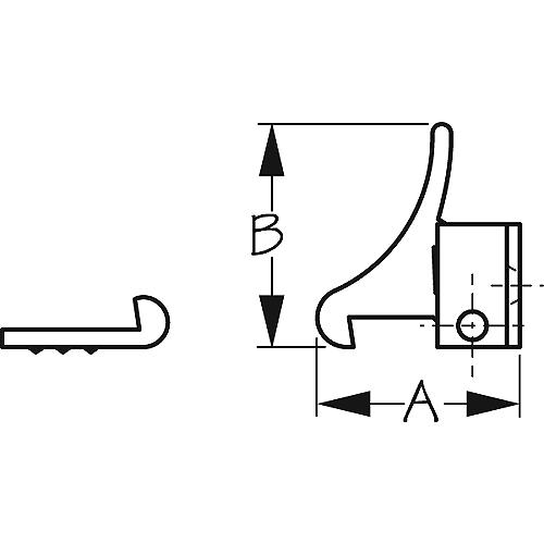 Sea-Dog 2223301 Elbow Catch, Chrome/Brass 1 Pr. - 222330-1 - 354-2223301F1