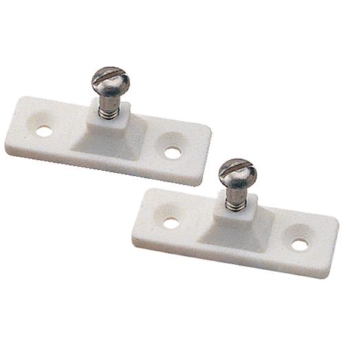 Side Mount Deck Hinge, 2-Hole, White, Pair - 273251-1 - 354-2732511F1