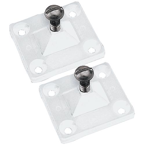 Side Mount Deck Hinge, 4-Hole, White, Pair - 273256-1 - 354-2732561F1