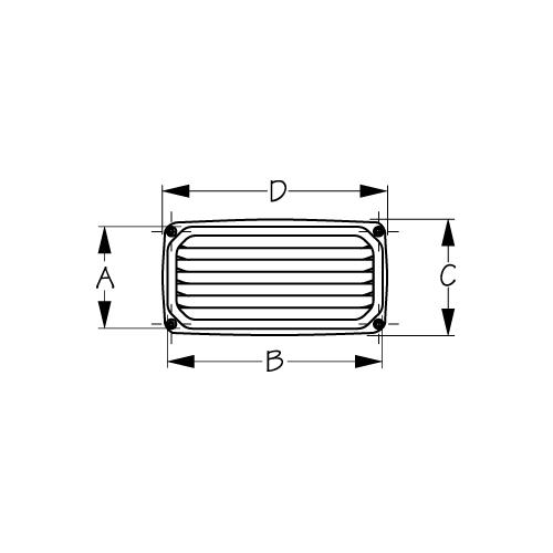 Sea-Dog 337501 Louvered Vent, White - 337501 - 354-337501F1