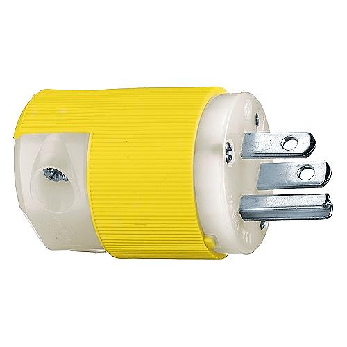 Hubbell Hbl52Cm66C Yellow 15A 125V Insulgrip Plug - Hbl52Cm66C - 36-Hbl52Cm66Cf1