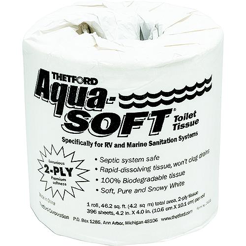 Thetford 24033 2-Ply Rapid-Dissolve Aqua-Soft Toilet Tissue-Toilet Paper, 48 Rolls/Case - 24033 - 363-24033F1
