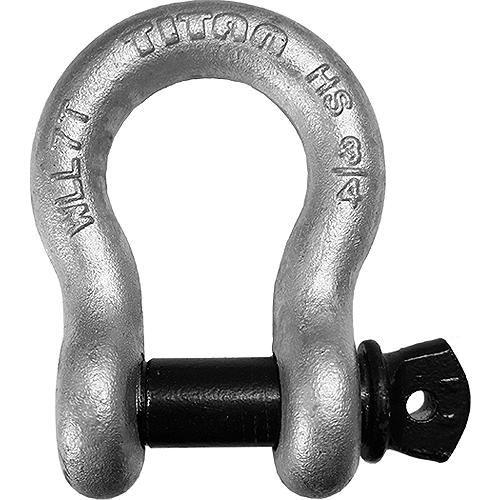 High Strength Galvanized Bow Shackle, 5/8