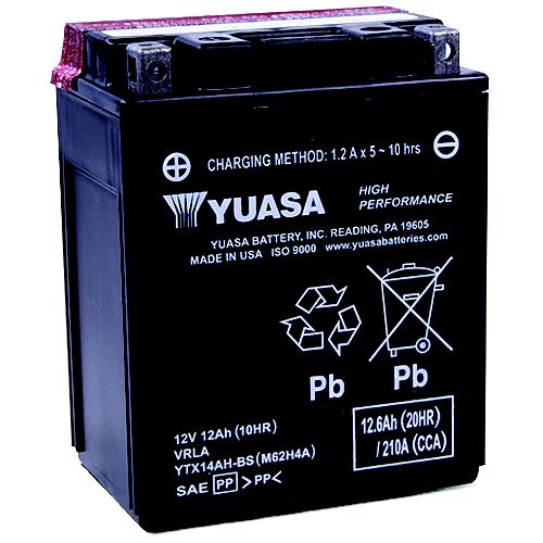 Yuasa High Performance, Maintenance Free Battery - Fresh Pack - Yuam62H4L - 494-Ytx14Ahlbsf1