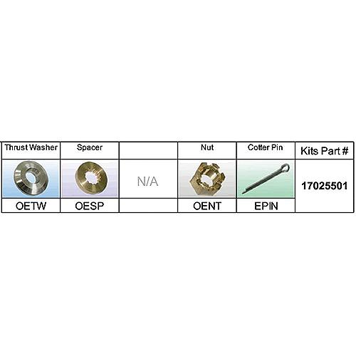 Solas 17025501 Fixed Hub Prop Hardware Kit - Brp, Type E - 17025501 - 496-17025501F1