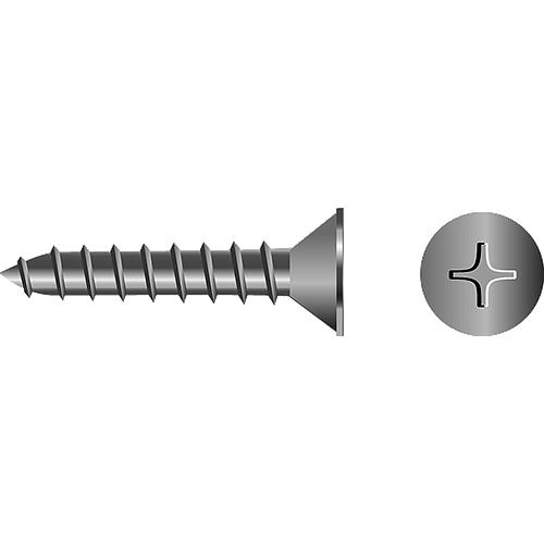 Phillips Tapping Screws - Flat Head, #18 X 3