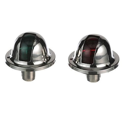 Seachoice Stainless Steel Port And Starboard Side Light, 1 Nautical Mile Visibility For Sail Or Powerboats Under 39 Feet - 5121 - 50-05121F1