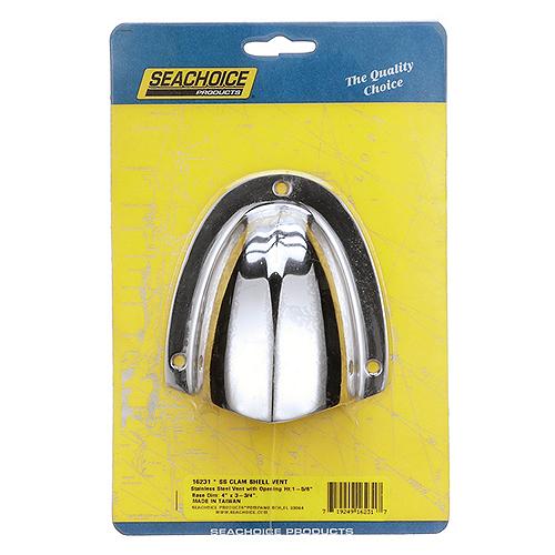 Seachoice 16231 Stainless-Steel Clam Shelll Ventilator - 3-3/4