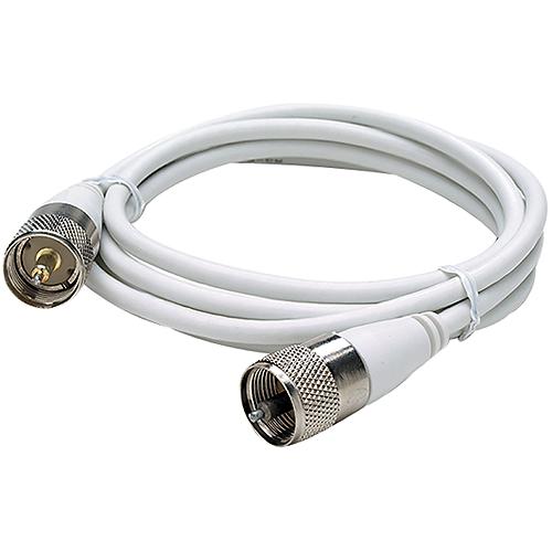 Seachoice 19761 10' Rg58U White Coaxial Antenna Cable Assembly, Includes Pl259 Fittings On Both Ends - 19761 - 50-19761F1