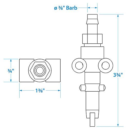 Fuel Conn-Merc Male 3/8 - - 50-20581F1