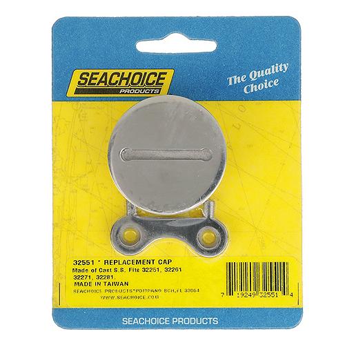 Seachoice Stainless Steel Replacement Cap For Seachoice Deck Fill 32251, 32261, 32271 Or 32281 - 32551 - 50-32551F1