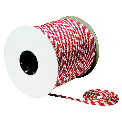 Red/White Solid Braid Mfp Multi-Purpose Spool (Derby Rope), 3/8